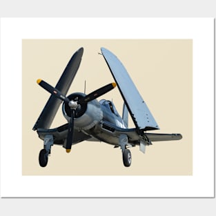 F4U Corsair (back print) Posters and Art